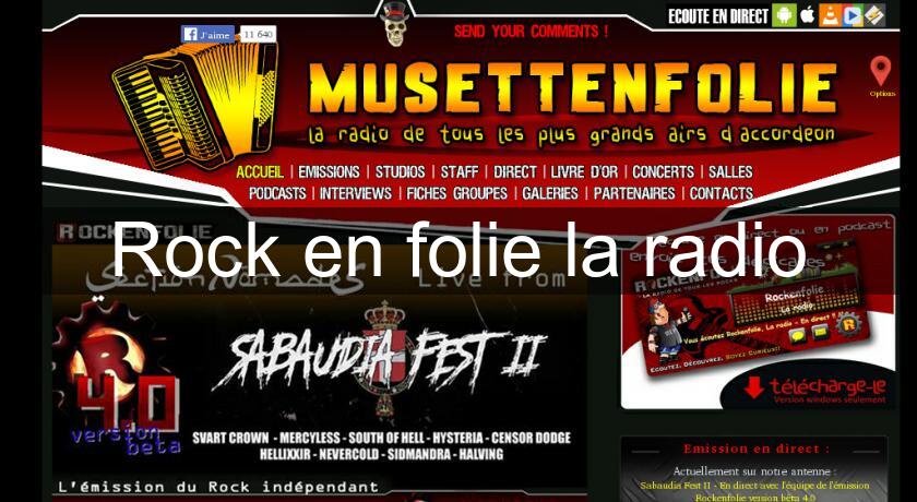Rock en folie la radio Rock en folie la radio