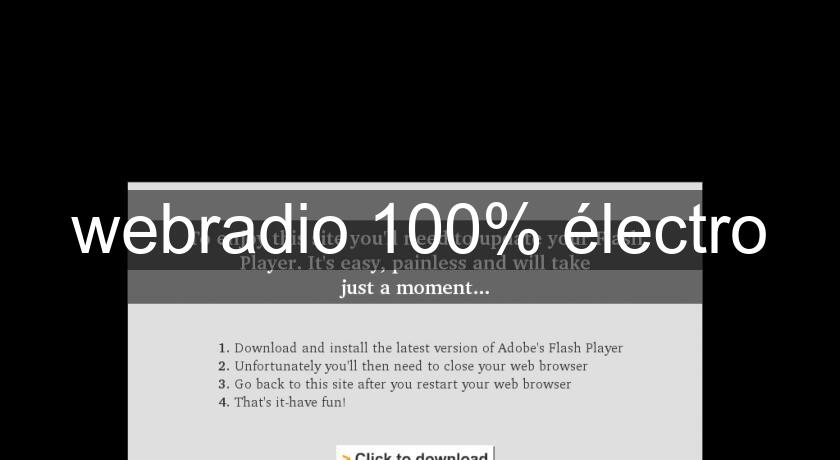 webradio 100% électro webradio 100% électro