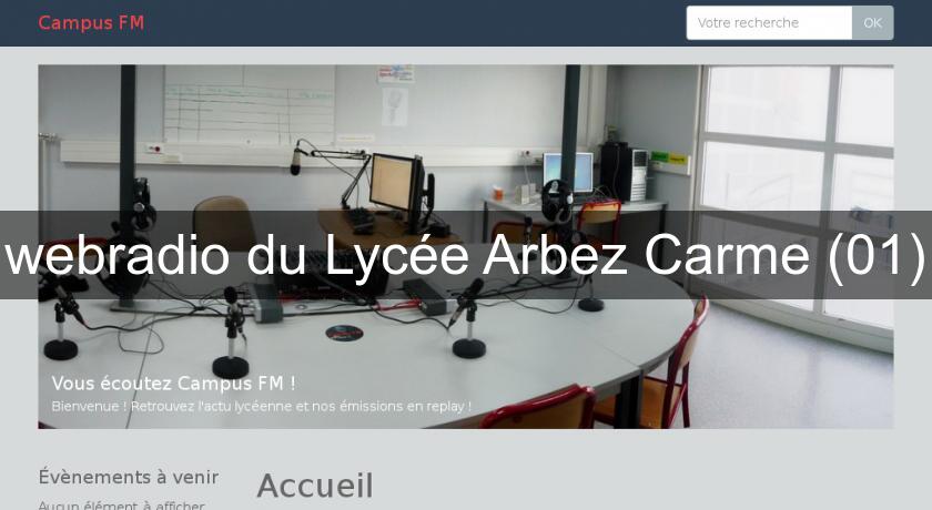 webradio du Lycée Arbez Carme (01) webradio du Lycée Arbez Carme (01)