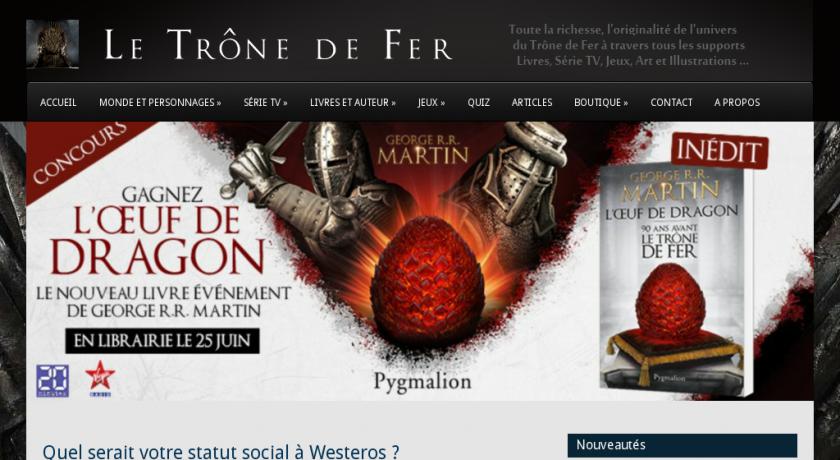 Du livre à la série Tv, Le Trône de Fer Du livre à la série Tv, Le Trône de Fer