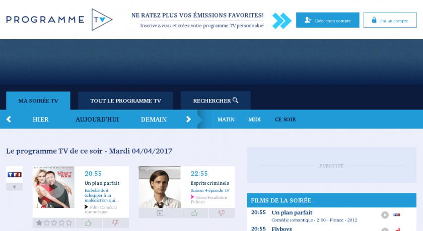 Programme TV.com : le programme télé personnalisable Programme TV.com : le programme télé personnalisable