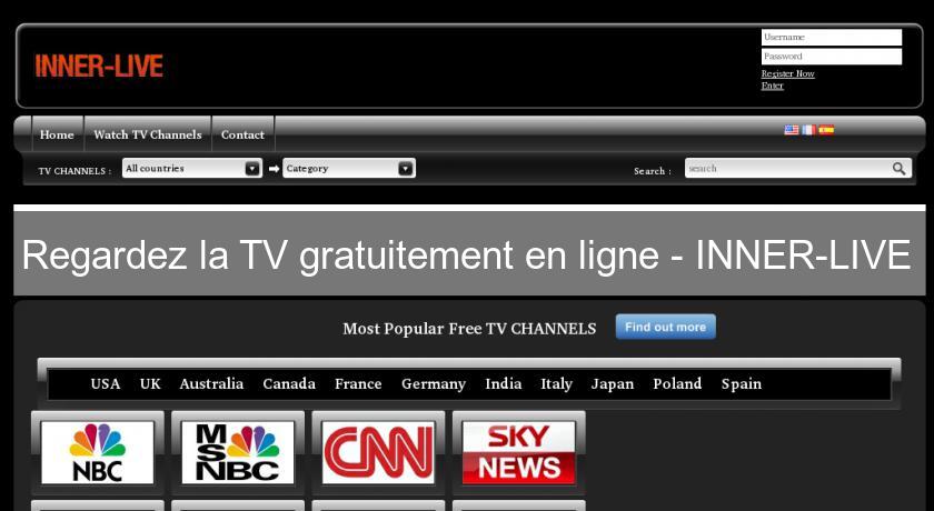 Regardez la TV gratuitement en ligne - INNER-LIVE Regardez la TV gratuitement en ligne - INNER-LIVE