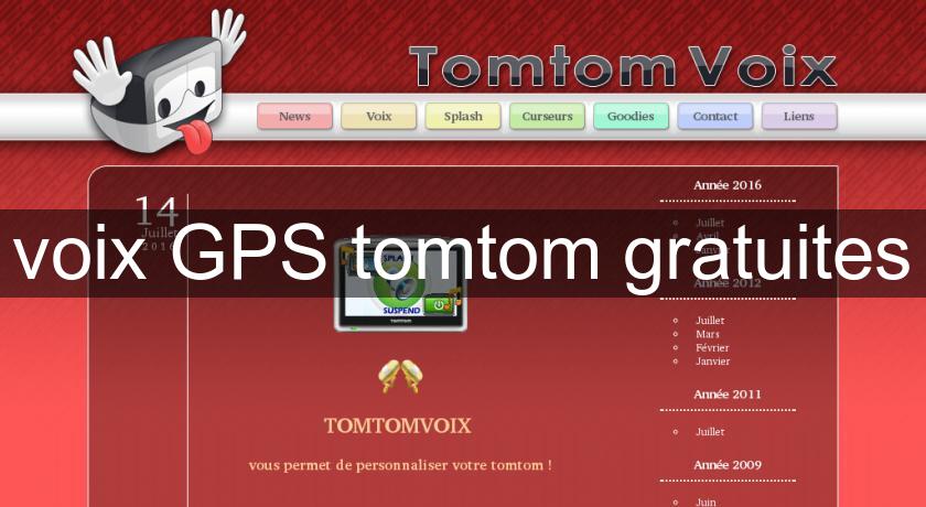 voix GPS tomtom gratuites voix GPS tomtom gratuites