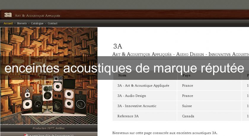 enceintes acoustiques de marque réputée enceintes acoustiques de marque réputée