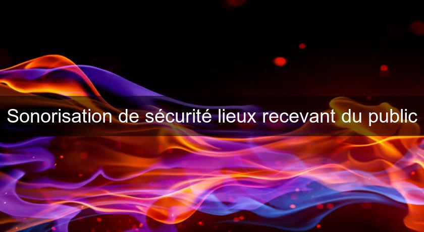 Sonorisation de sécurité lieux recevant du public Sonorisation de sécurité lieux recevant du public