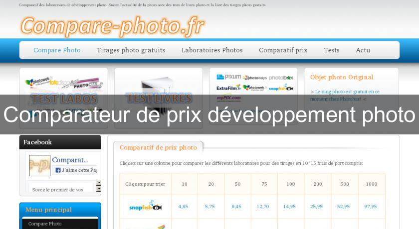 Comparateur de prix développement photo Comparateur de prix développement photo