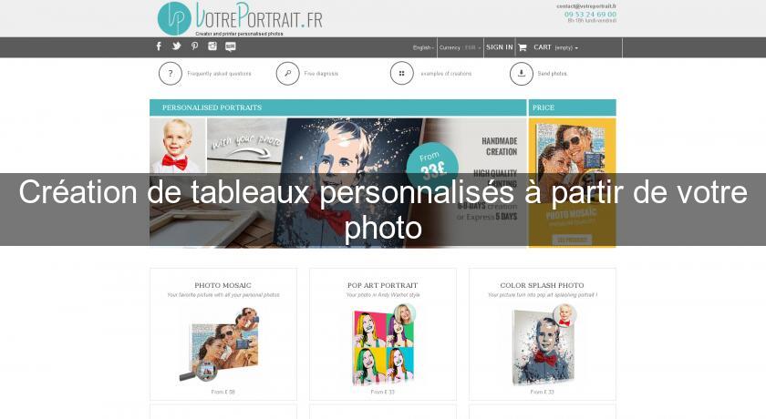 Création de tableaux personnalisés à partir de votre photo Création de tableaux personnalisés à partir de votre photo