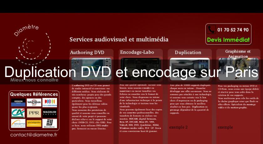 Duplication DVD et encodage sur Paris Duplication DVD et encodage sur Paris