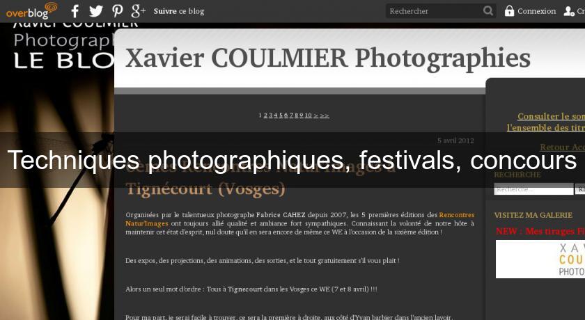 Techniques photographiques, festivals, concours Techniques photographiques, festivals, concours