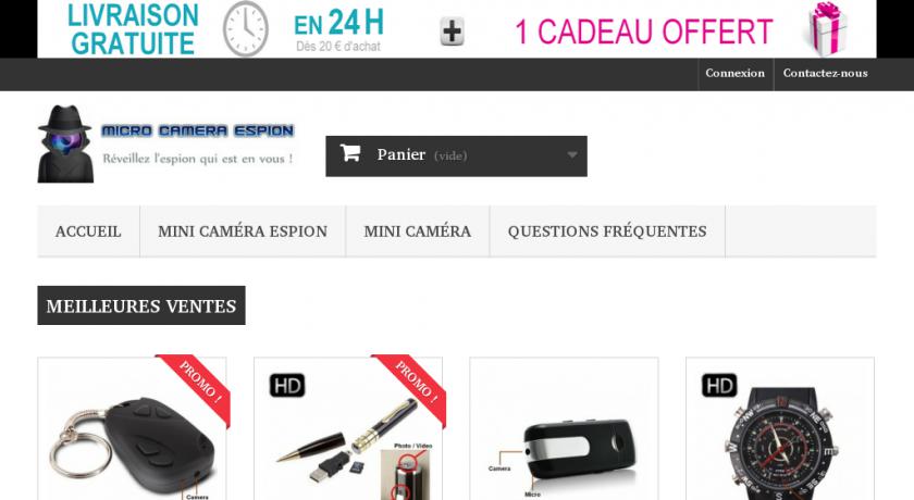 Vente d'objets avec caméra espion intégrée Vente d'objets avec caméra espion intégrée