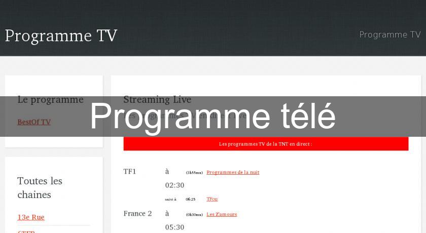 Programme télé Programme télé