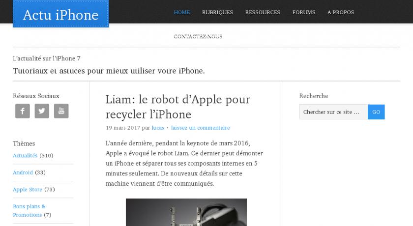 Actualité et tutoriels sur l'iPhone Actualité et tutoriels sur l'iPhone