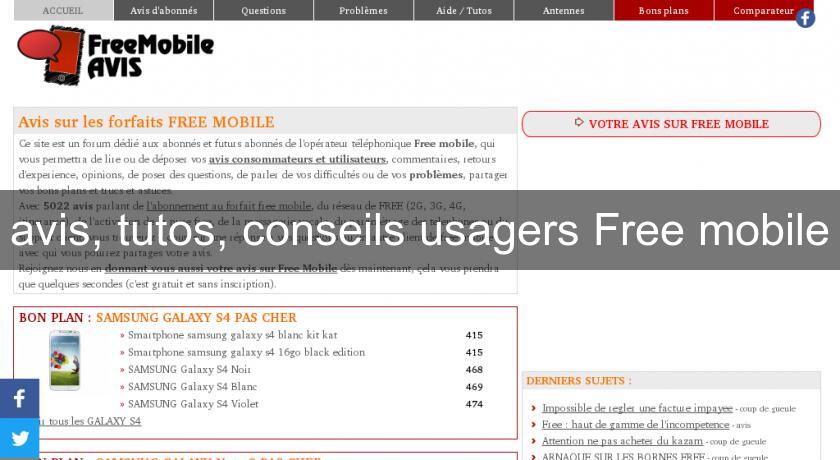 avis, tutos, conseils usagers Free mobile avis, tutos, conseils usagers Free mobile