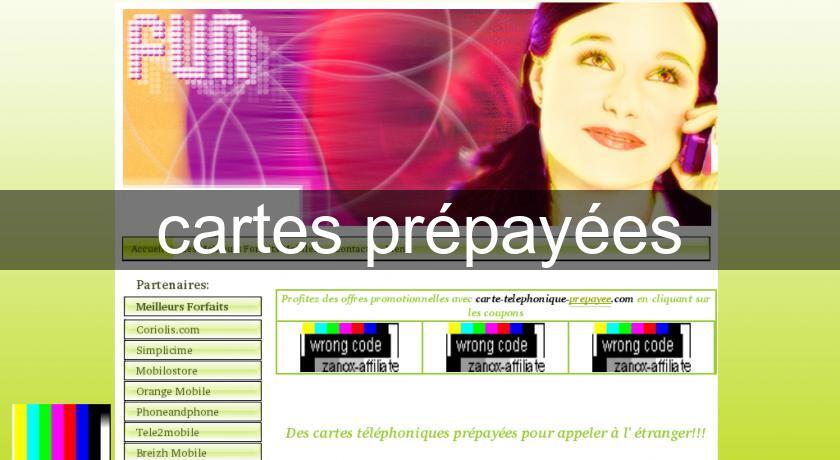 cartes prépayées cartes prépayées