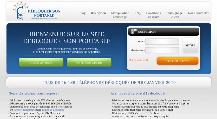 Code déblocage portable Code déblocage portable