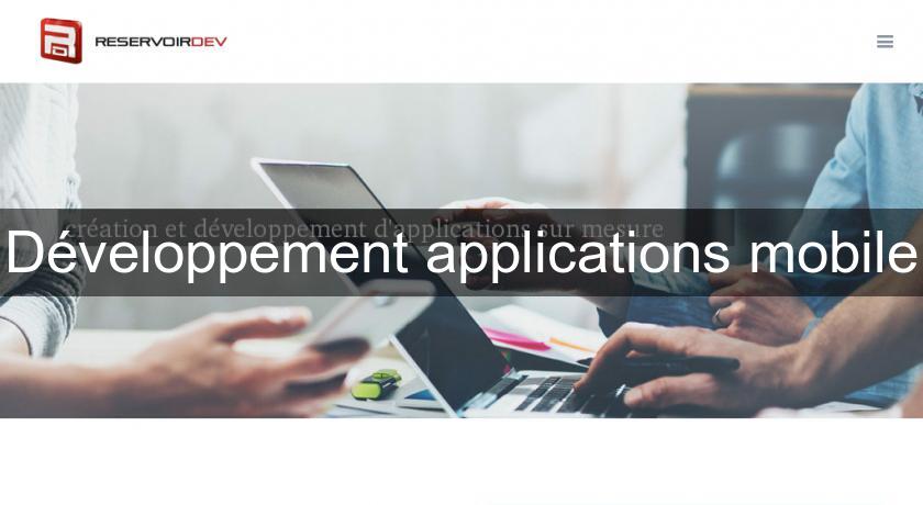 Développement applications mobile Développement applications mobile