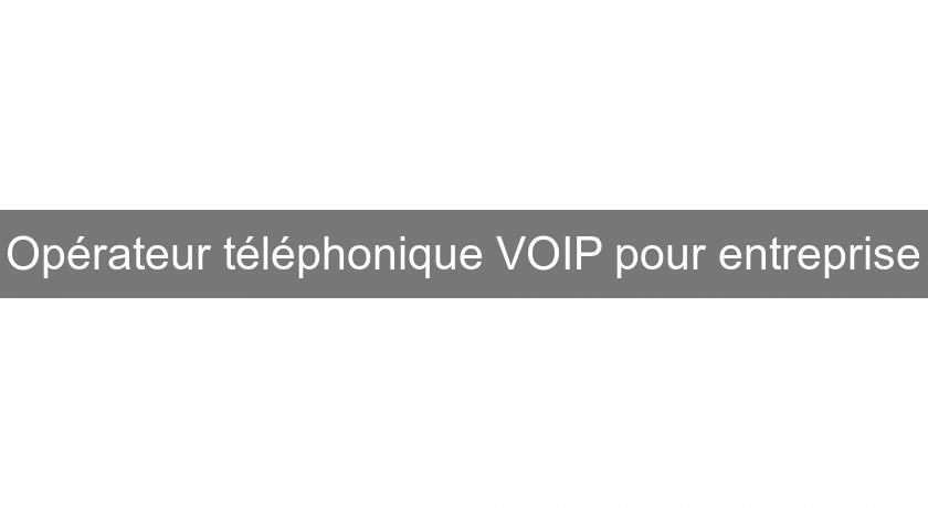 Opérateur téléphonique VOIP pour entreprise Opérateur téléphonique VOIP pour entreprise
