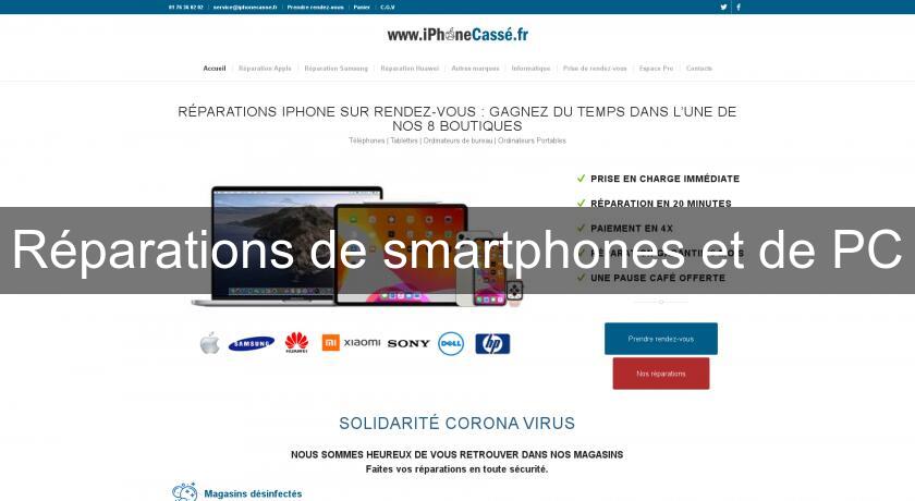 Réparations de smartphones et de PC Réparations de smartphones et de PC