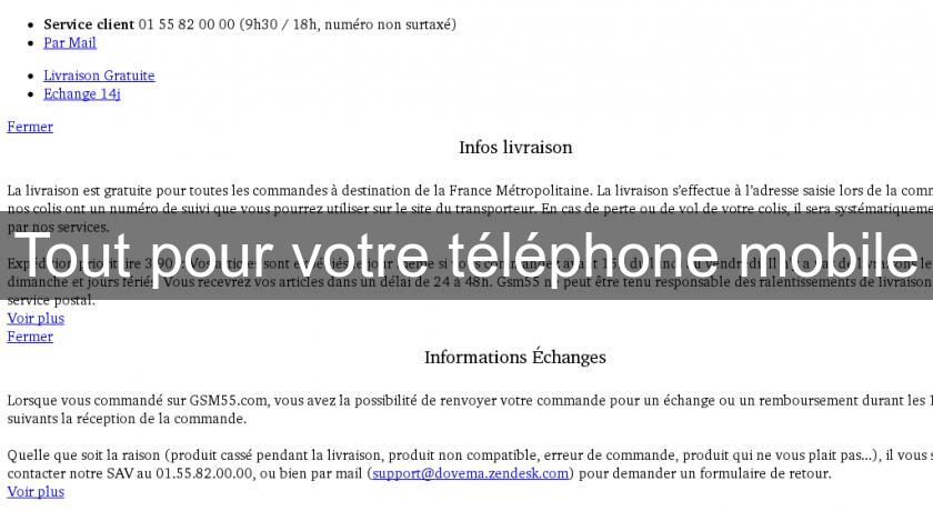 Tout pour votre téléphone mobile Tout pour votre téléphone mobile