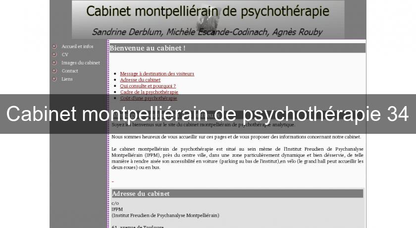 Cabinet montpelliérain de psychothérapie 34 Cabinet montpelliérain de psychothérapie 34