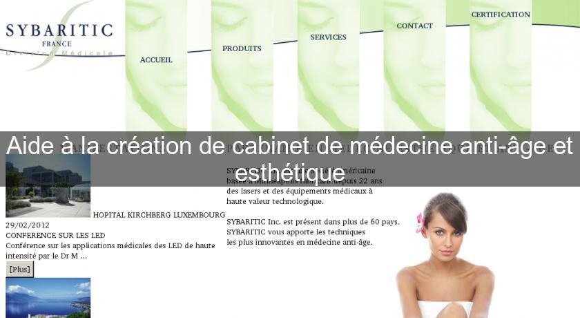 Aide à la création de cabinet de médecine anti-âge et esthétique Aide à la création de cabinet de médecine anti-âge et esthétique