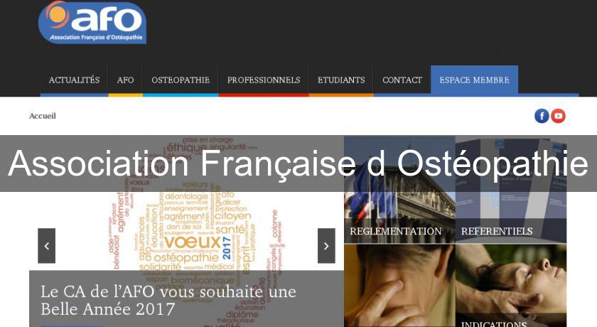 Association Française d'Ostéopathie Association Française d'Ostéopathie