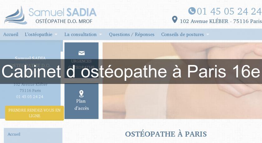 Cabinet d'ostéopathe à Paris 16e Cabinet d'ostéopathe à Paris 16e