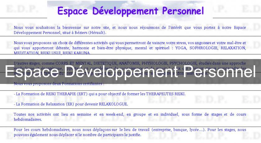 Espace Développement Personnel Espace Développement Personnel