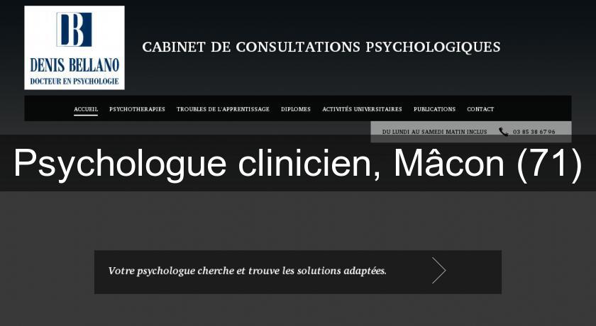 Psychologue clinicien, Mâcon (71) Psychologue clinicien, Mâcon (71)