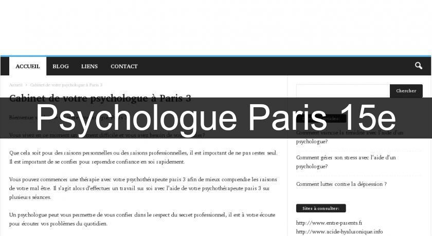 Psychologue Paris 15e Psychologue Paris 15e