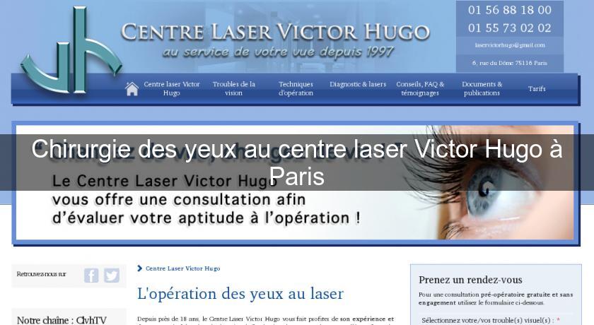 Chirurgie des yeux au centre laser Victor Hugo à Paris Chirurgie des yeux au centre laser Victor Hugo à Paris