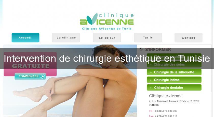 Intervention de chirurgie esthétique en Tunisie Intervention de chirurgie esthétique en Tunisie