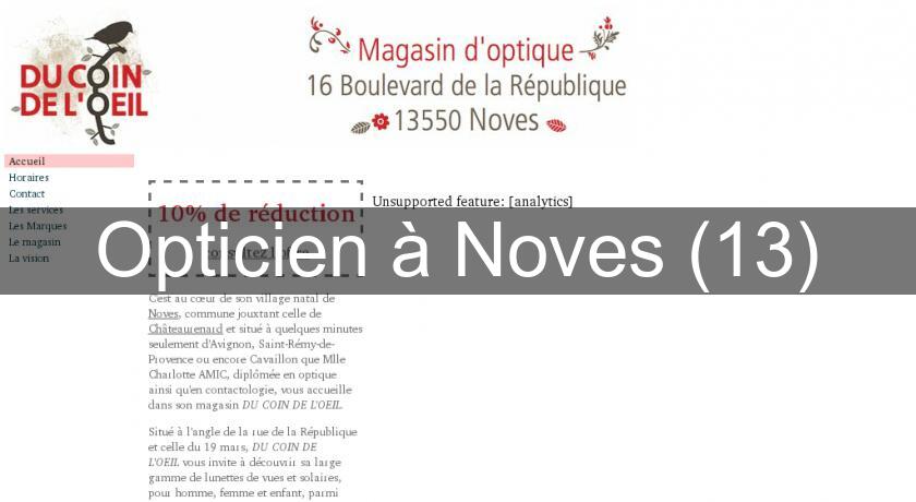 Opticien à Noves (13) Opticien à Noves (13)