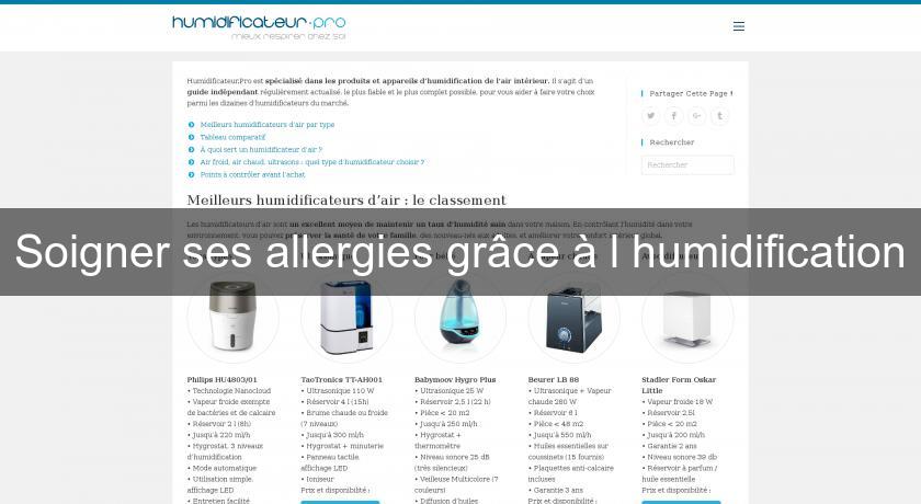 Soigner ses allergies grâce à l'humidification Soigner ses allergies grâce à l'humidification
