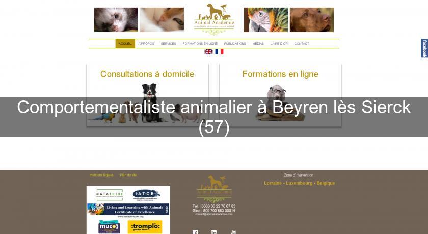 Comportementaliste animalier à Beyren lès Sierck (57) Comportementaliste animalier à Beyren lès Sierck (57)