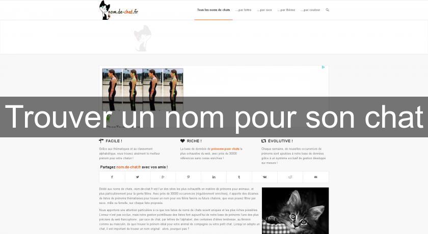 Trouver un nom pour son chat Trouver un nom pour son chat