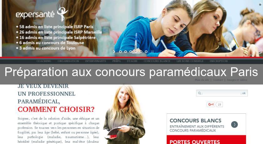 Préparation aux concours paramédicaux Paris Préparation aux concours paramédicaux Paris