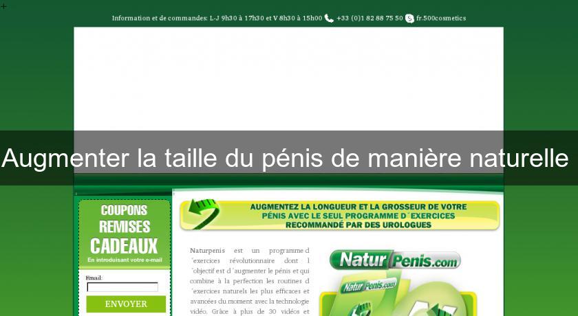 Augmenter la taille du pénis de manière naturelle Augmenter la taille du pénis de manière naturelle