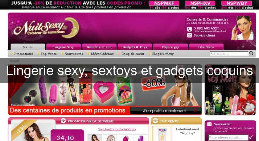 Lingerie sexy, sextoys et gadgets coquins Lingerie sexy, sextoys et gadgets coquins
