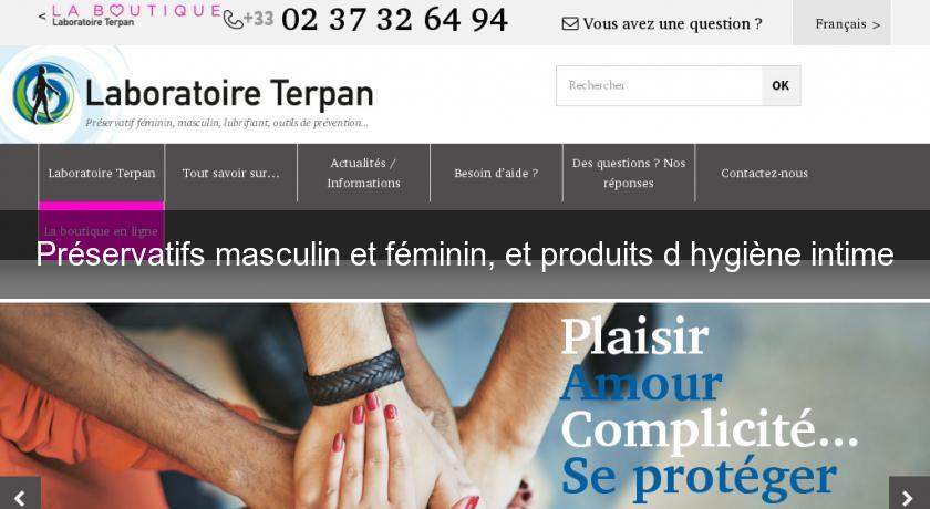 Préservatifs masculin et féminin, et produits d'hygiène intime Préservatifs masculin et féminin, et produits d'hygiène intime