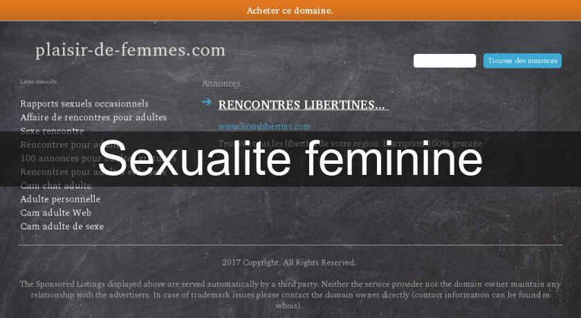 Sexualite feminine Sexualite feminine
