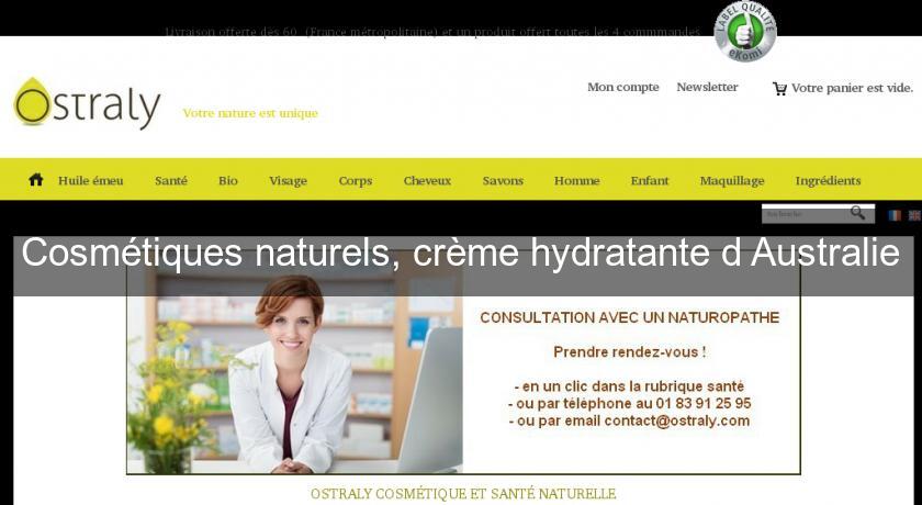Cosmétiques naturels, crème hydratante d'Australie Cosmétiques naturels, crème hydratante d'Australie