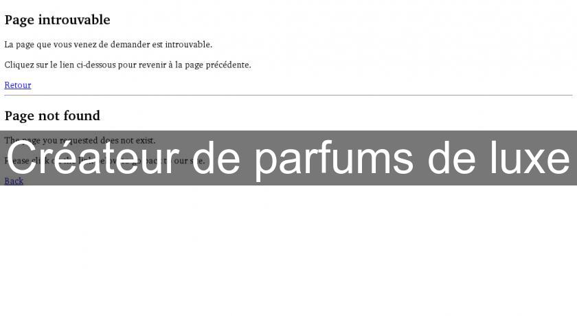 Créateur de parfums de luxe Créateur de parfums de luxe