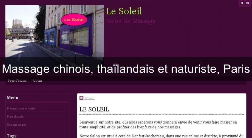 Massage chinois, thaïlandais et naturiste, Paris Massage chinois, thaïlandais et naturiste, Paris