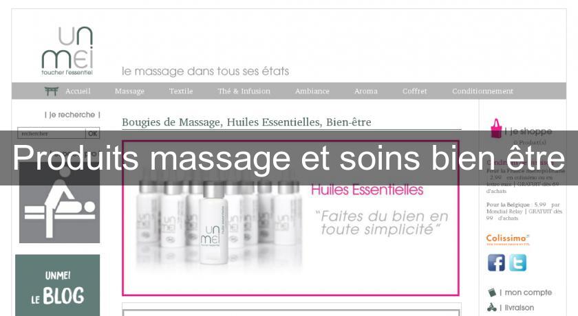 Produits massage et soins bien être Produits massage et soins bien être