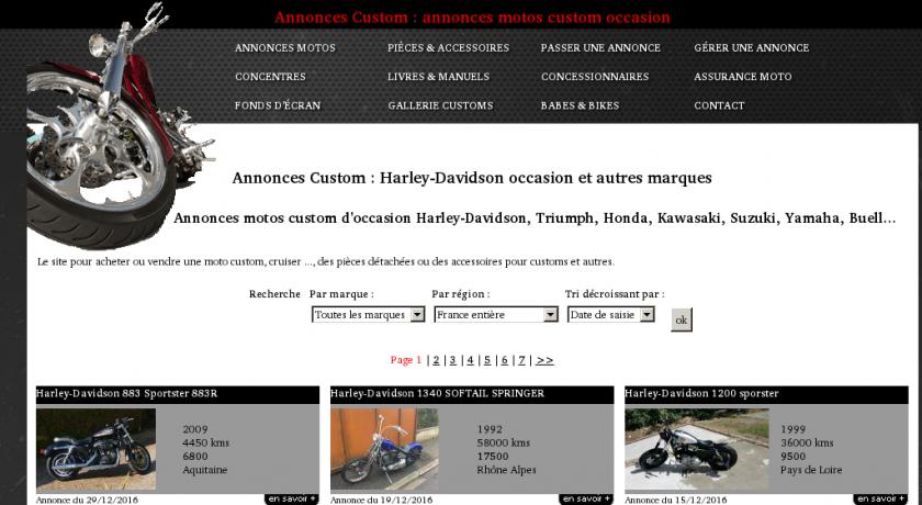 Annonces Motos d'occasion Customs et Cruisers Annonces Motos d'occasion Customs et Cruisers