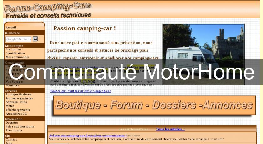 Communauté MotorHome Communauté MotorHome