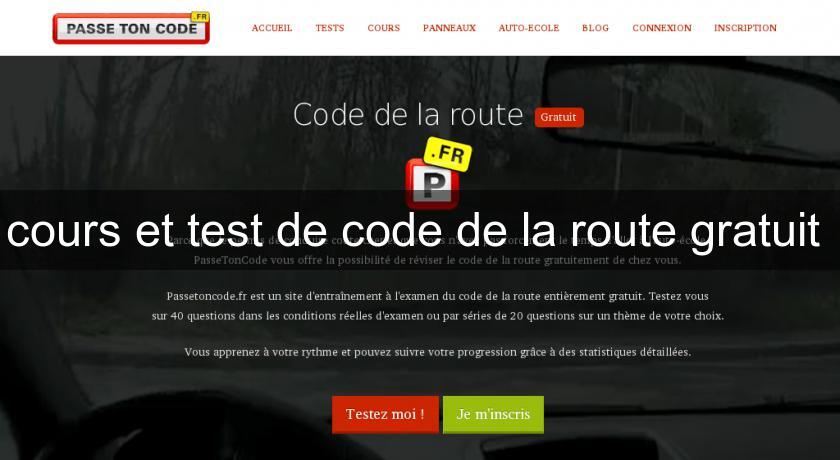 cours et test de code de la route gratuit cours et test de code de la route gratuit
