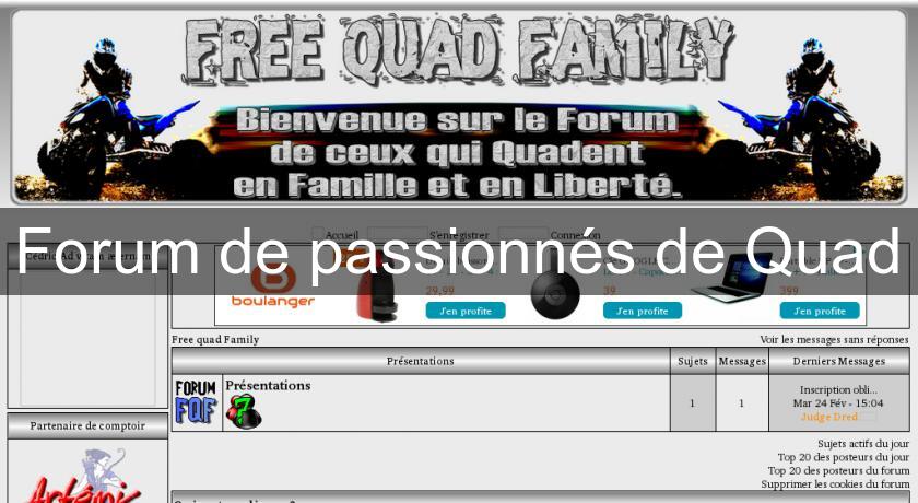Forum de passionnés de Quad Forum de passionnés de Quad