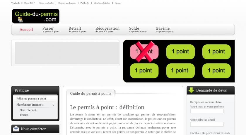 Guide du permis de conduire à point Guide du permis de conduire à point